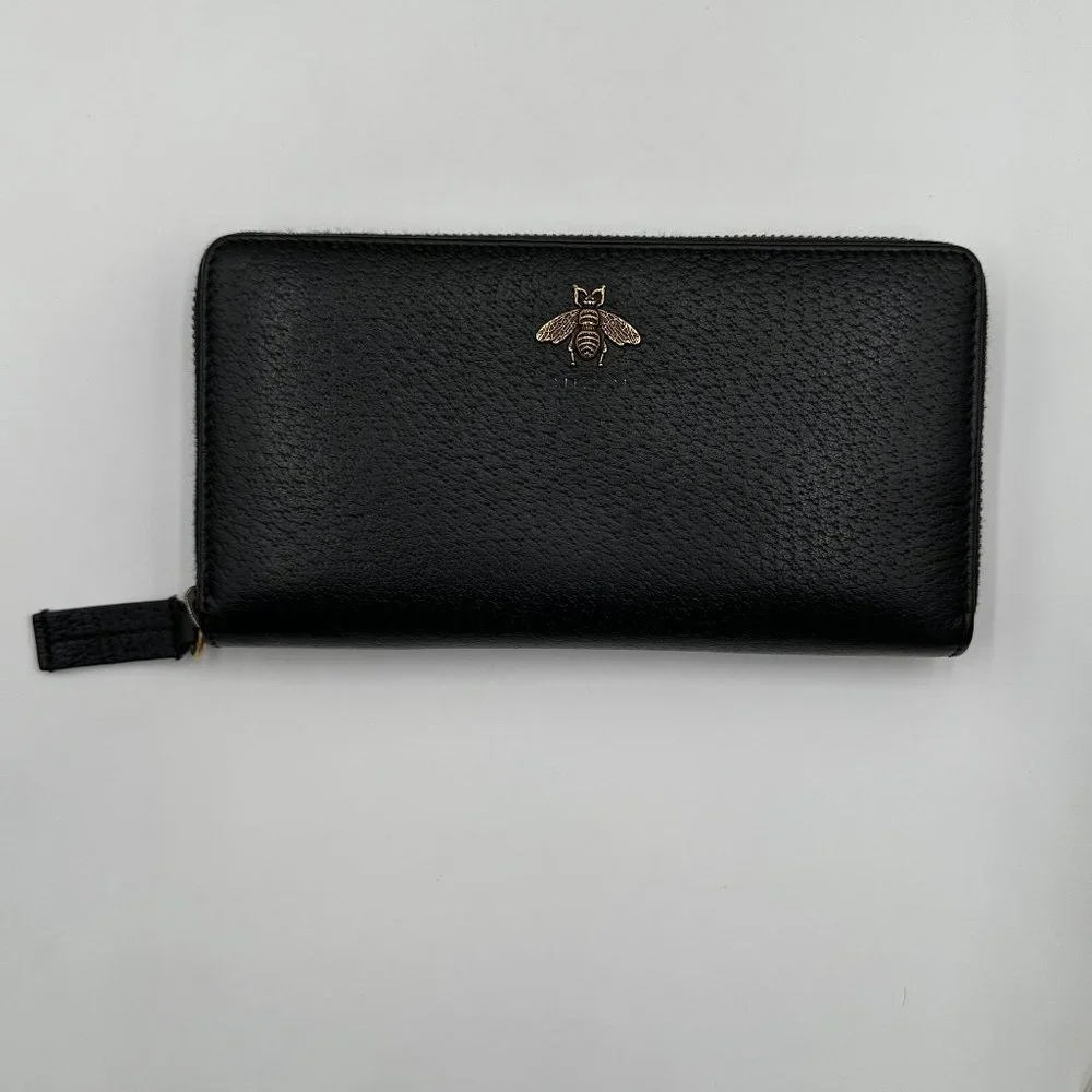 🔥GUCCI ANIMALIER LEATHER ZIP AROUND WALLET  🔥FULL INCLUSION🔥 - Picture 2 of 14